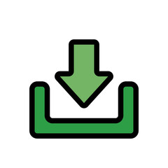 Download, Web, Device and App Flat Line Icon Set