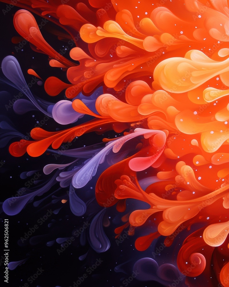 Poster a vibrant swirl of colors with fluid shapes, creating a dynamic and energetic abstract design for mo