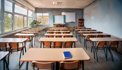 A chalkboard displays important concepts and ideas.  