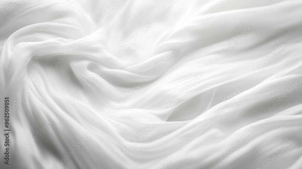 Aufkleber a gentle and abstract flow of soft white fabric creates a tranquil and serene atmosphere, inviting p