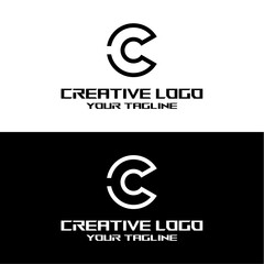 Fototapeta premium creative letter logo cc desain vektors