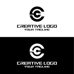 creative letter logo cc desain vektors