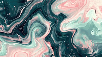 Abstract background with swirling liquid marble pattern
