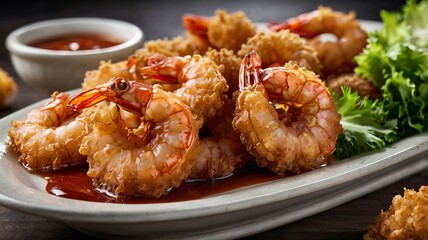 Crispy fried shrimp Generative AI 