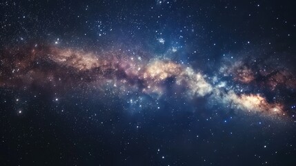 Obraz premium A Starry Night Sky with the Milky Way Galaxy