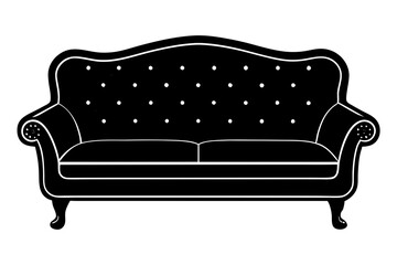 Sofa icon silhouette vector illustration