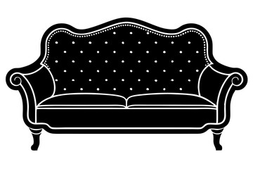 Sofa icon silhouette vector illustration