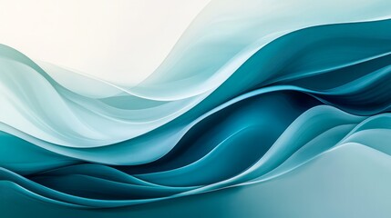 Abstract blue and white wavy background.