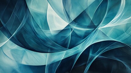 Obraz premium Abstract blue and white curved lines