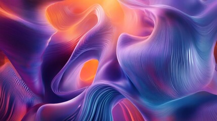 Naklejka premium Abstract Swirling Pattern with Orange, Purple, and Blue Hues