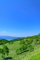 Obraz premium 爽快 北海道 藻琴山展望台 