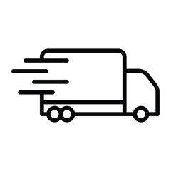 Delivery cargo icon line vector design in trendy style