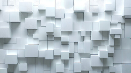 white digital pixel squares art, isolated png geometric overlay