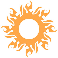 Tribal Tattoo Sun Vector
