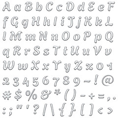 Decorative Alphabet and Numbers Set