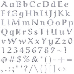 Decorative Alphabet and Numbers Set