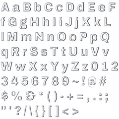 Decorative Alphabet and Numbers Set