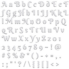 Decorative Alphabet and Numbers Set