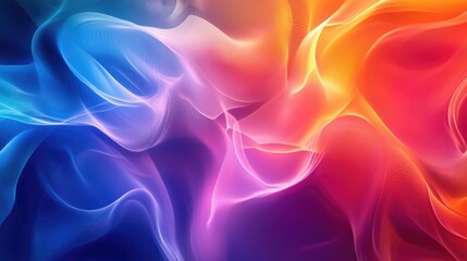 Fototapeta premium Abstract background with flowing blue, pink, and orange colors.