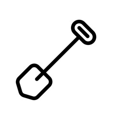 shovel, labor and constructions line icon set vector