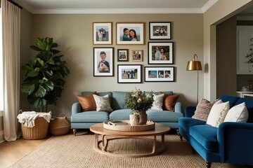 Cozy Interior Design in a Charming Homely Environment with Framed Memories