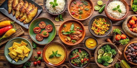 Traditional Brazilian food with colorful and flavorful dishes, Brazil, cuisine, food, feijoada, brigadeiro, acaraj?