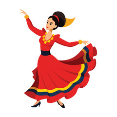 vector a traditional flamenco dancer mid dance