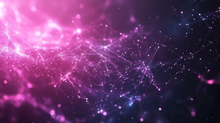 Fototapeta premium Abstract Pink and Blue Network of Light and Lines