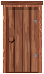 Fototapeta premium Rustic Wooden Door Illustration