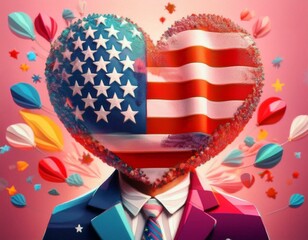 Obraz premium fourth of july background