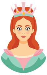 Elegant Queen with Red Hair