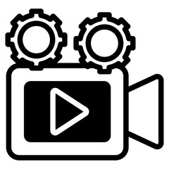 Video camera with setting icon