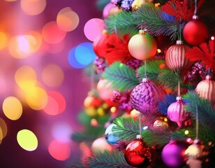 Fototapeta premium christmas tree decoration