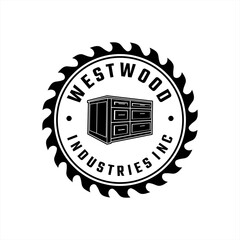 wood craftsman logo design vector, carpenter logo, furniture making logo, wooden cupboard, window, chair, vector, symbol, graphic, silhouette, retro, badge, repair, service
