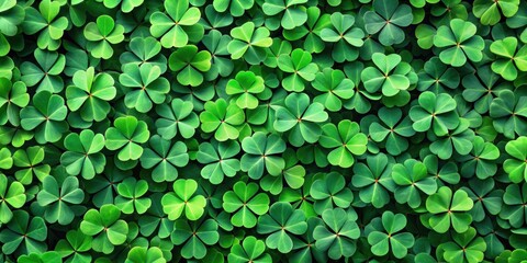 Close up view of clovers forming vibrant and intricate wallpapers, clovers, green, leaves, nature, patterns