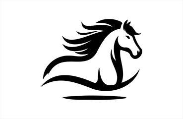 Fototapeta premium a horse icon of silhouette vector design in white background