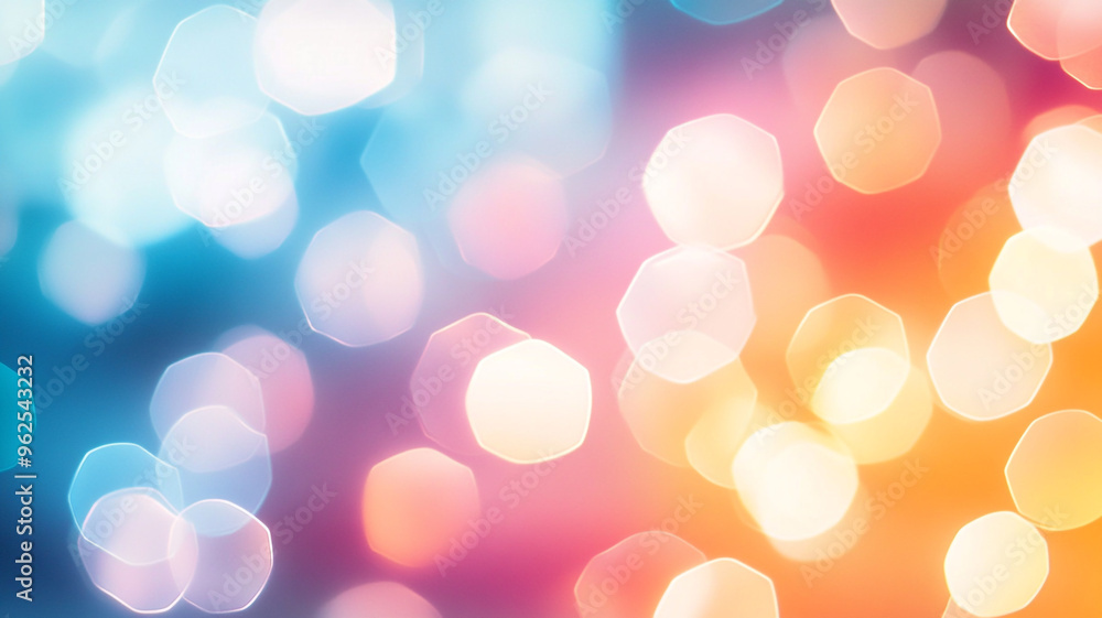 Aufkleber colorful bokeh effects creating a vibrant and lively abstract background for creative projects