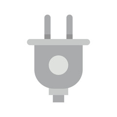 Plug , Electrical socket, labor and constructions Flat icon set