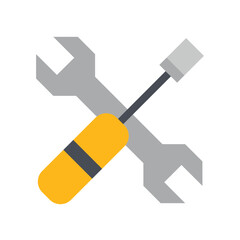 Tool kit, labor and constructions Flat icon set