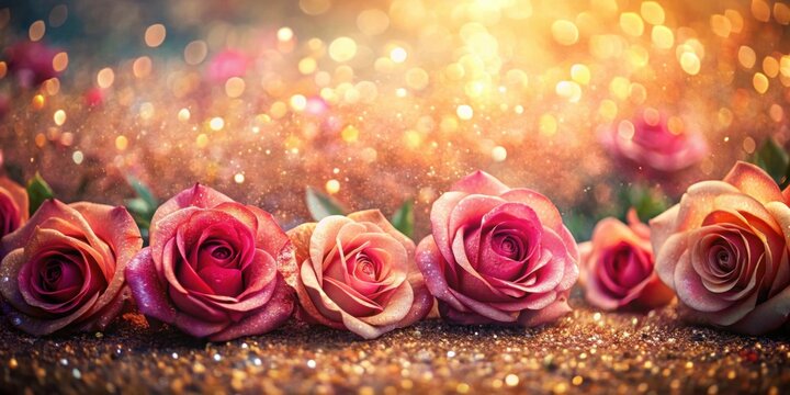 70s inspired glittery rose garden background pen , 70s, retro, vintage, shoujo manga, sparkly, flowers, garden, roses