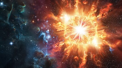 Supernova Explosion in Space