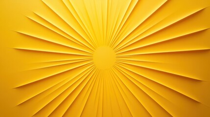 Abstract Yellow Sunburst Pattern with Radiating Lines - Modern Geometric Background Design