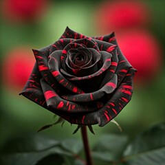 Black & red rose 