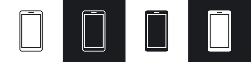 Smartphone line icon vector illustration set.