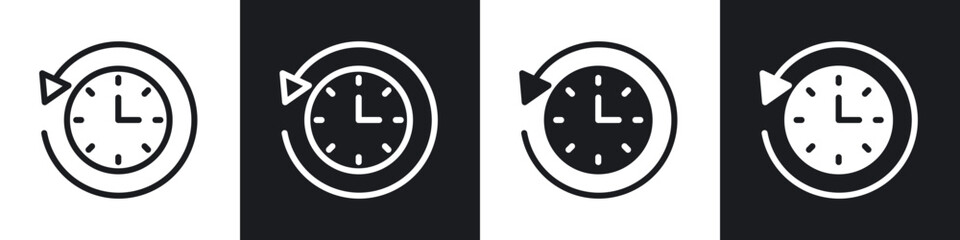 Past time line icon vector illustration set.