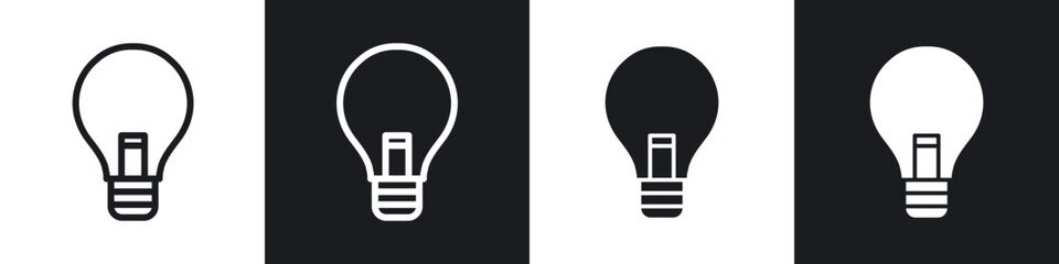 Bulb line icon vector illustration set.