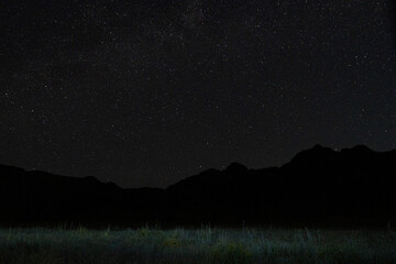 Night photography of the starry sky.