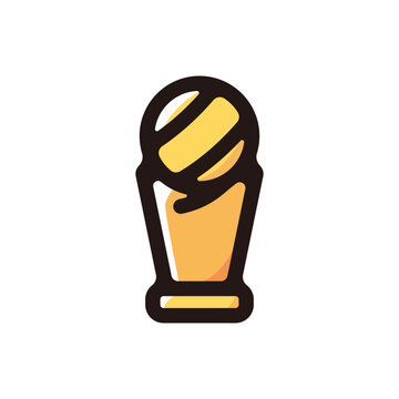 recommend clip art: Trophy outline icon for graphic design, apps and websites