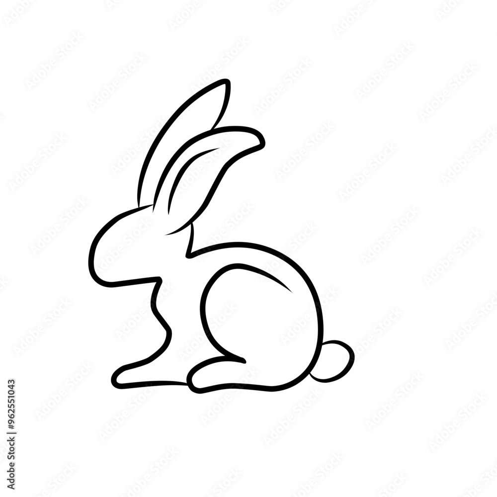 Wall mural rabbit icon vector