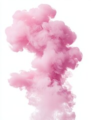 Fototapeta premium Pink smoke billowing out of a cloud